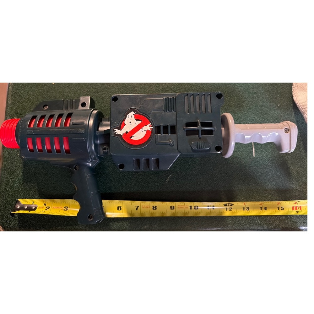 Vintage 1984 Kenner Real Ghostbusters Ecto-Popper Toy Gun Blue Grey Red Logo